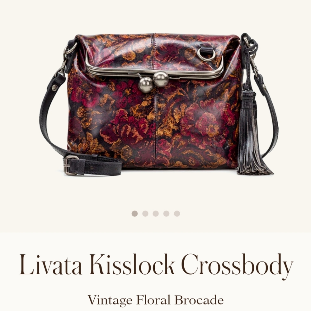 NWT Patricia Nash Vintage Floral Brocade Livata Kisslock bag